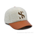 Aangepaste warme winterhoed Lamb Wol Baseball Cap